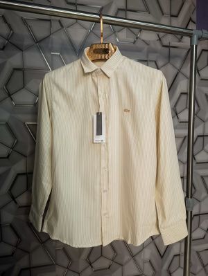 Lacoste_Beige_Embroidery_Logo_Premium_Stripes_Shirt_(1382)