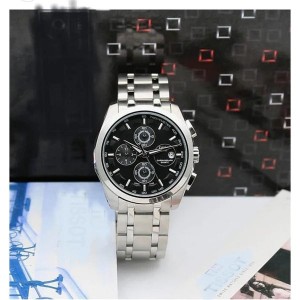 Tisso t 1853 Metal Chain Belt Chronograph Silver Black