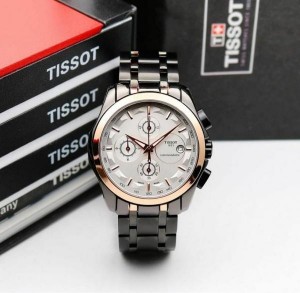 Tisso t 1853 Metal Chain Belt Chronograph Dual GBW