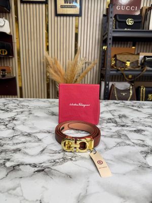 SALVATORE_FERRAGAMO PREMIUM LADIES BELT [BROWN]
