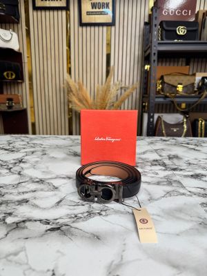 SALVATORE_FERRAGAMO PREMIUM LADIES BELT [BLACK]