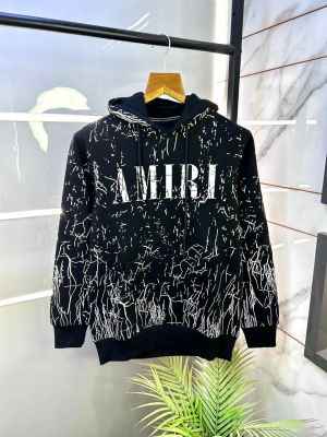 Amir i Imported Allover Printed Black Super Premium Hoodie F1386-BL