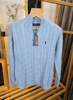 RL ZIPPER SWEATER SKY M435-SK