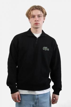 Lacost e Black Interlock Fabric Heavy 380 GSM Premium High Neck Sweatshirt 3300