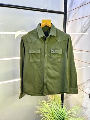 True Religion Green Super Premium Denim Shirt F3026-GR1