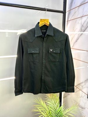 True Religion Dark Green Super Premium Denim Shirt F3026-GR2