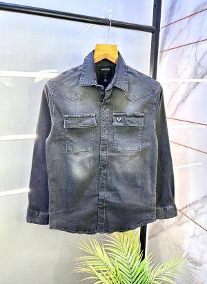 True Religion Grey Super Premium Denim Shirt F3026-GY