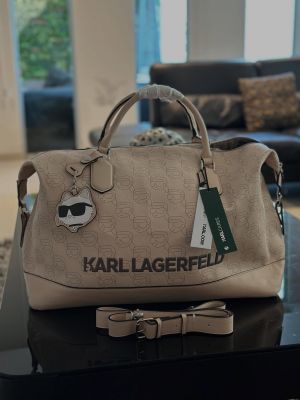 Karl Lagerfeld KIkonik 2.0 Logo Large Tote bag beige