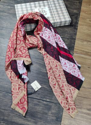 Burberry_Beige_Red_Pink_TB_Monogram_Multicolor_Statement_Design_Pashmina_Scarf_Pashmina_Cotton_Polythene_Scarf