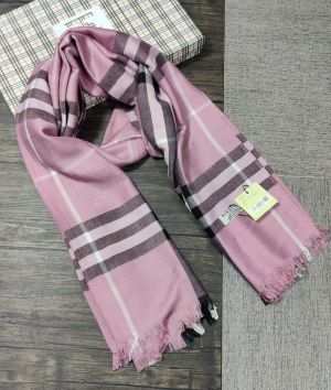 Burberry_Pink_Classic_Check_Plaid_Elegant_Design_Pashmina_Scarf_Pashmina_Cotton_Polythene_Scarf