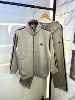 Adida s Grey Imported Embroidery Logo Super Premium Track Suit F3206-GY