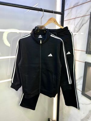 Adida s Black Imported Embroidery Logo Super Premium Track Suit F3206-BL