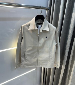 Brook s brothers cream premium embroidery logo bomber jacket