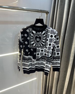 D&G black all over monogram design premium sweatshirt