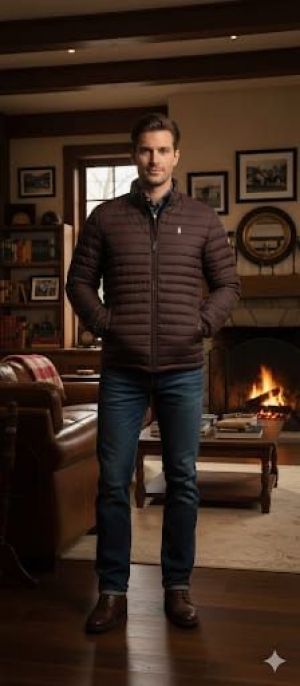 RALP H LAUREN PUFFER JACKET CC 157 WINE