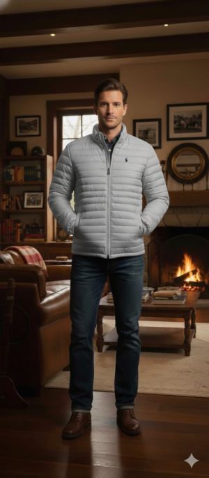 RALP H LAUREN PUFFER JACKET CC 157 GREY 