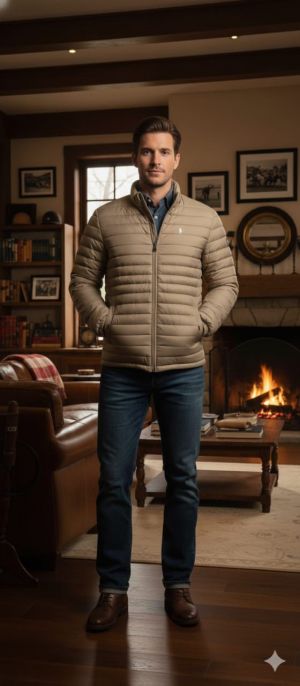 RALP H LAUREN PUFFER JACKET CC 157 BEIGE 