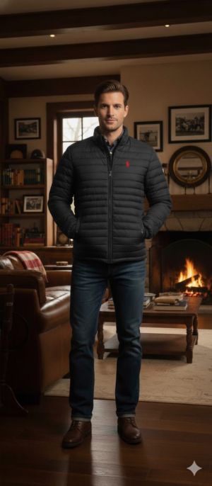 RALP H LAUREN PUFFER JACKET CC 157 BLACK 