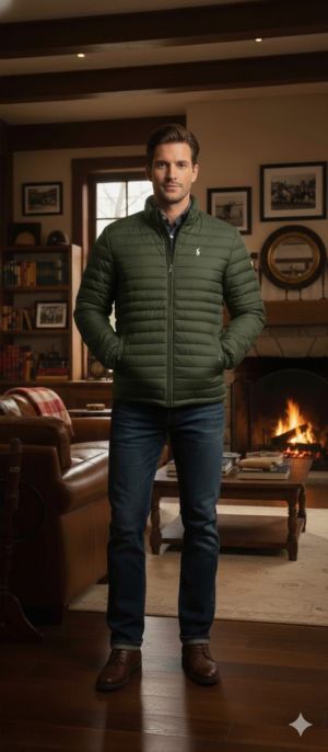 RALP H LAUREN PUFFER JACKET CC 157 GREEN