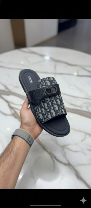 Dioor Oblique Jacquard Sandal Black