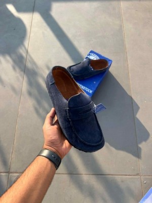 Birkenstock Naples Wrapped Suede Navy