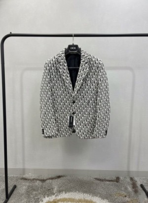 SALE Christian Dio r Turkey Imported Jacquard Fabric Monogram Print Premium Blazer With Brand Packaging