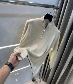 Zar a cream knitted premium zipper pullover