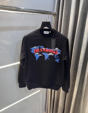 Bluorng black premium back print sweatshirt 