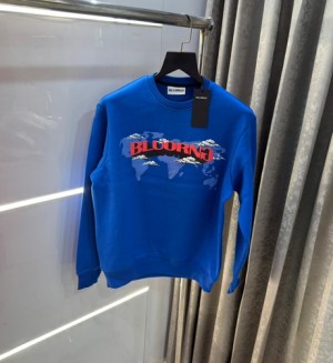 Bluorng blue premium back print sweatshirt 