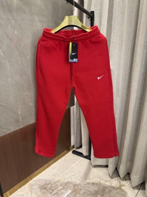 Nik e Red Track pants with Bottom Zip