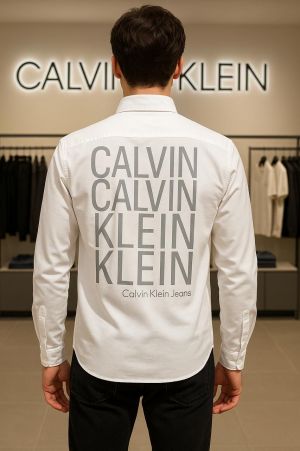 Calvin Klei n White Premium Back print Shirt
