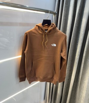 Nort h face brown premium fleece hoodie