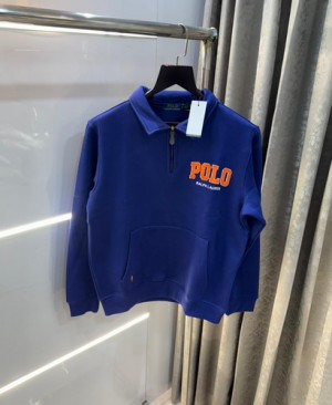 Ralp h Lauren royal blue premium zipper sweatshirt