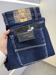 VERSACE PREMIUM BLUE DENIM JEANS STRAIGHT FIT LENGHT 41