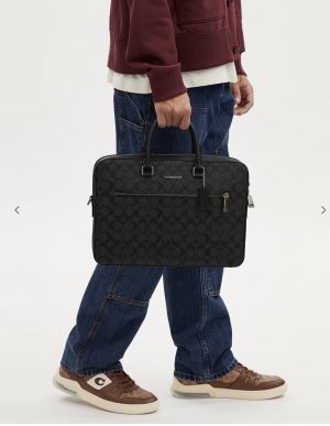 COAC.H BLACK LAPTOP BAG PREMIUM CLASSIC 