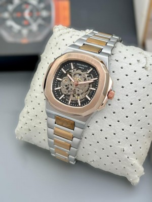 Patek Phillipe Nautilus Automatic Rose Two Tone Black Dial