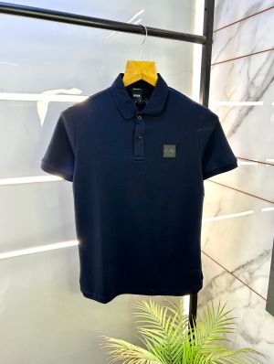 Hugo_Boss Navy Premium Collar Neck Polo T-shirt F2876-NY1