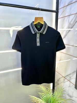 Hugo_Boss Black Premium Collar Neck Polo T-shirt F2876-B2