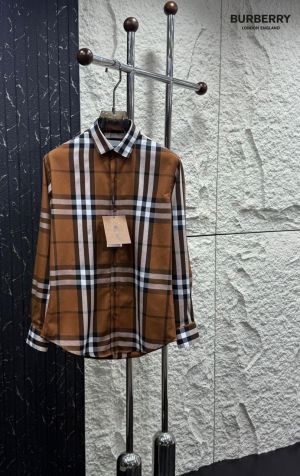 BURBERR-Y PREMIUM VINTAGE CHECK SHIRT WITH PREMIUM PACKING BRAND BOX BRAND CARRYBAG