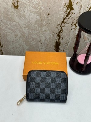 LOUIS_VUITTON PREMIUM WALLET WITH BOX 88001 (BLACK CHECKS)