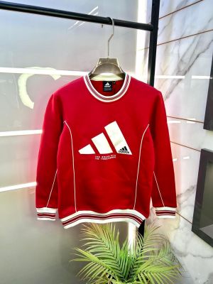 Adida s Imported Red Super Premium Sweatshirts F3212-RE