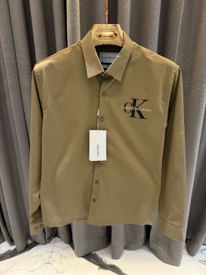 CALVIN_KLEIN_KHAKI_MONOGRAM_PRINT_PREMIUM_SHIRT_(1729)