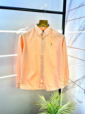 Ralph_Lauren Polo Orange Oxford Lycra Premium Shirt F2979-OR