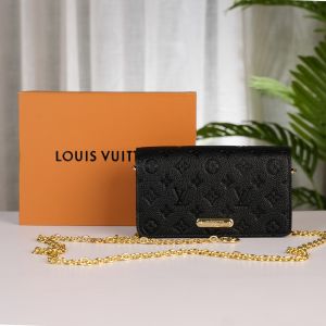 Louis_Vuitton_LV Lily Chain Monogram Premium Handbag With OG Box & Dust Bag (Black - 1180)