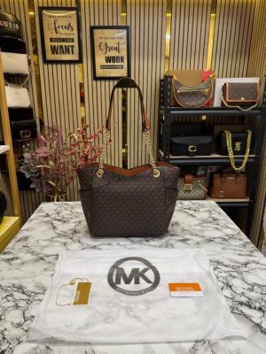 Michael_Kors Jet Set Travel Tote Bag With Dust Bag (Brown)