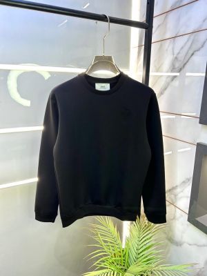 Ami Logo Imported Black Super Premium Sweatshirts F3232-B1
