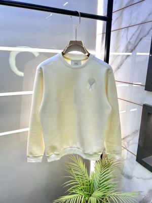 Ami Logo Imported Off-white Super Premium Sweatshirts F3232-OF1
