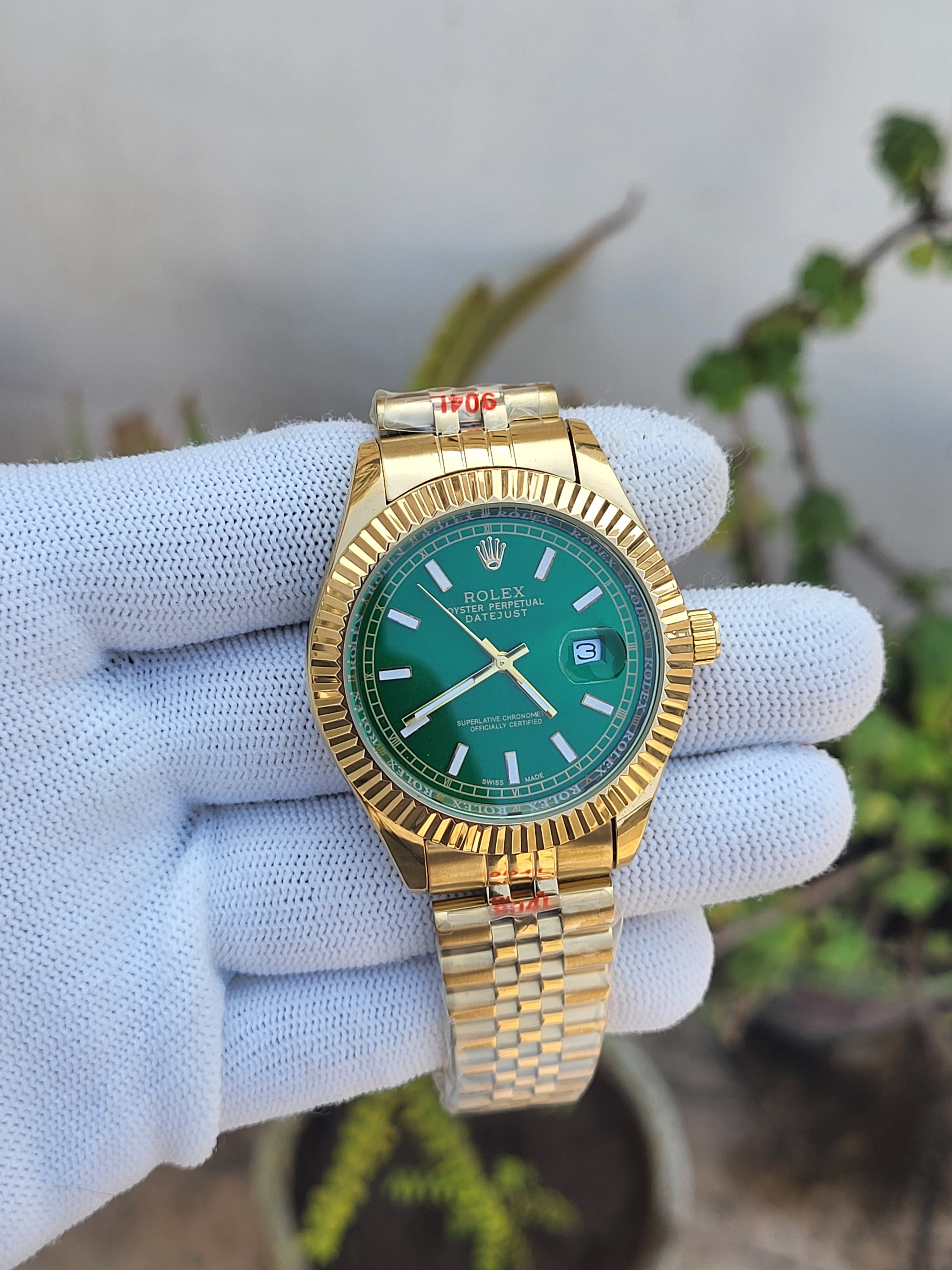 ROLEX_JUST_DATE_GOLD_GREEN_DIAL_AT294