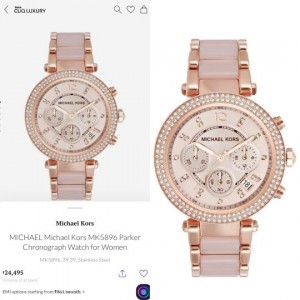 MICHAEL KORS PARKER CHONOGRAPH WATCH PINK ROSE GOLD