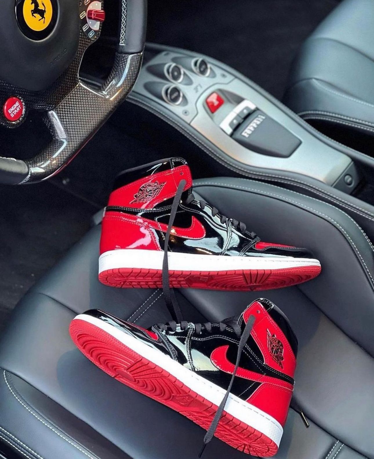 N ikee Air Jordan 1 High Bred Patent Semi UA